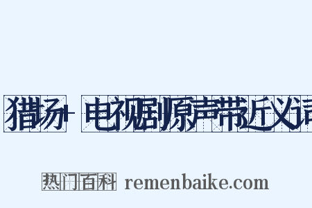 猎场+电视剧原声带近义词是什么意思的图片